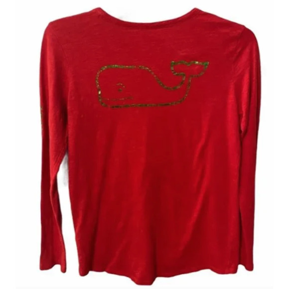 Vineyards Vines Girls Red Long Sleeve Sz Large - Picture 1 of 5